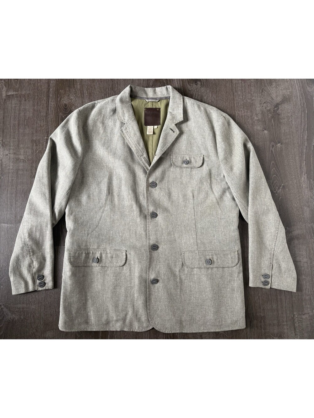 Territory Ahead Men's Green Hemp Casual Sports Coat Travel Style Blazer 44R